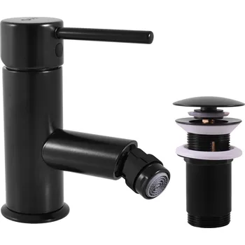 Vodovodní baterie SEINA - Bidetová baterie s výpustí, Černá - matná SE945.0KCMAT, RAV Slezák Barva: Černá - matná, Rozměr: 3,8"