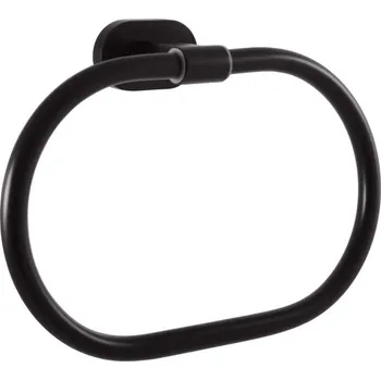 Držák na ručník YUKON - Koupelnový doplněk Kruh na ručníky, Černá - matná YUA0104CMAT, RAV Slezák