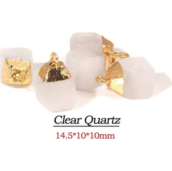 Přívěsek Přívěsek ze surového kamene | minerální přívěsek - 20 Čirý křemen , 5 kusů