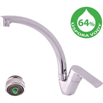 Vodovodní baterie VLTAVA ECO - Dřezová baterie, Chrom VTE406.0/3, RAV Slezák Barva: Chrom, Rozměr: 3,8"