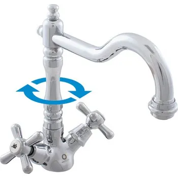 Vodovodní baterie MORAVA RETRO - Dřezová baterie, Chrom MK120.0/8, RAV Slezák Barva: Chrom, Rozměr: 1/2"