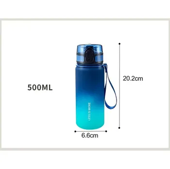 Plastová láhev na pití s velkou kapacitou | Sportovní vybavení - Modrá 500ml