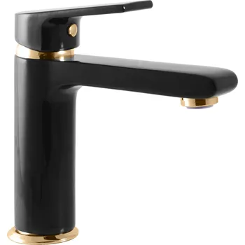 Vodovodní baterie COLORADO - Umyvadlová baterie bez výpusti, Černá matná/Zlatá CO128.0CMATZ, RAV Slezák Barva: Černá matná/Zlatá, Rozměr: 3,8"