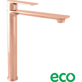 Vodovodní baterie NIL - Umyvadlová vysoká baterie bez výpusti, Zlatá Růžová - lesklá NL130.0ZRL, RAV Slezák Barva: ZLATÁ RŮŽOVÁ - lesklá, Rozměr: 1/2"