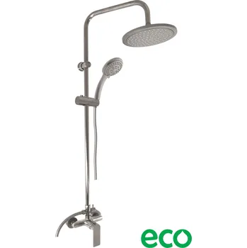 Sprchový set NIL - Sprchový systém s vodovodní baterií, Metal Grey - lesklá NL182.5/7MGL, RAV Slezák