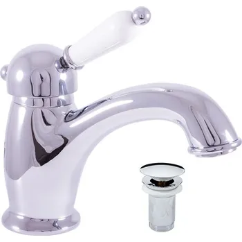 Vodovodní baterie LABE - Umyvadlová baterie s výpustí, Chrom L527.0K, RAV Slezák Barva: Chrom, Rozměr: 1/2"