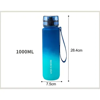 Láhev Plastová láhev na pití s velkou kapacitou | Sportovní vybavení - modrá 1000ml