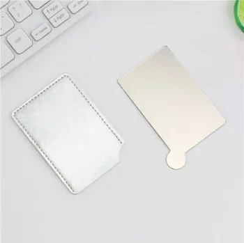 Kosmetické zrcátko Kapesní kosmetické zrcátko z nerezové oceli | kapesní zrcátko, cestovní zrcátko - Stříbro