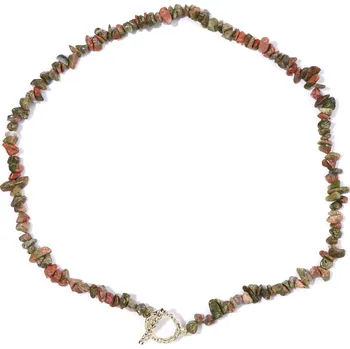 Náhrdelník Dámský choker náhrdelník z přírodních kamenů 45 cm | dámský šperk - Č.7 Unakit