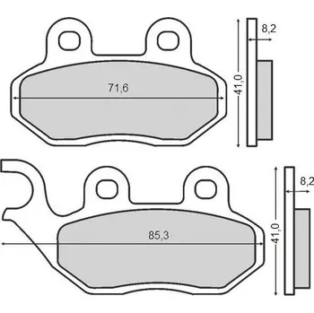 Brzdová destička BRENTA brzdové destičky KH264 (organické) (BRENTA brzdové destičky KH264 (organické))