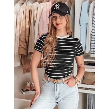 Dámské tričko Dámské triko DSTREET LINESS ČERNÁ S/M