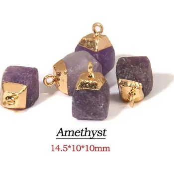 Přívěsek Přívěsek ze surového kamene | minerální přívěsek - 26 Ametyst , 2 kusy