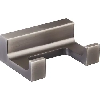 Držák na ručník NIL - Koupelnový doplněk Věšáček dvojitý Koupelnový doplněk, Metal Grey NLA0102MG, RAV Slezák