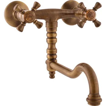 Vodovodní baterie MORAVA RETRO - Umyvadlová/dřezová baterie, Stará mosaz (Bronz) MK301.5/29SM, RAV Slezák Barva: Stará mosaz (Bronz), Rozměr: 150 mm