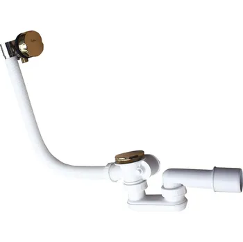 Vodovodní baterie Napouštění vany přepadem s automatickým otvíráním - velká zátka, Zlatá - lesklá NP0002/570Z, RAV Slezák