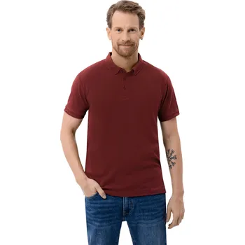 Pánské tričko Pánské polo triko s krátkým rukávem VOLCANO-VOLVI-403-BURGUNDY Červená XL