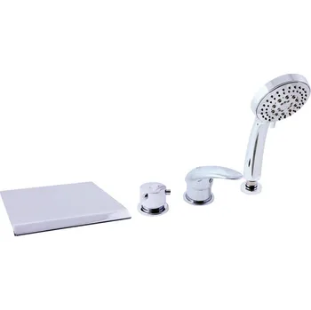 Vodovodní baterie DUNAJ - Vanová baterie 4-otvorová, vodopád, Chrom D474.0P, RAV Slezák Barva: Chrom, Rozměr: 3,8"