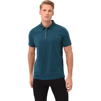 Pánské tričko Pánské polo triko s krátkým rukávem VOLCANO-NIKOS-603-TURQUOISE Modrá M