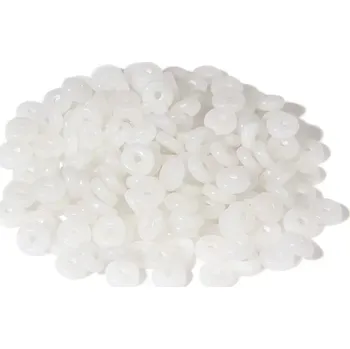 Dětské navlékací korálky Přírodní korálky 2x6 mm | výroba šperků - NO.8 White Jade , 2x6mm cca 20ks