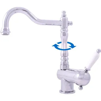 Vodovodní baterie LABE - Umyvadlová/dřezová baterie bez výpusti, Chrom L508.0/8, RAV Slezák Barva: Chrom, Rozměr: 1/2"