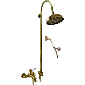 Vodovodní baterie LABE - Vanový systém s baterií, Stará mosaz (Bronz) L554.5/3SM, RAV Slezák