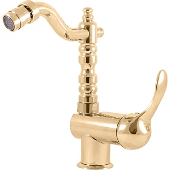 Vodovodní baterie LABE - Bidetová baterie bez výpusti, Zlatá - lesklá L008.0/9Z, RAV Slezák Barva: ZLATÁ - lesklá, Rozměr: 1/2"