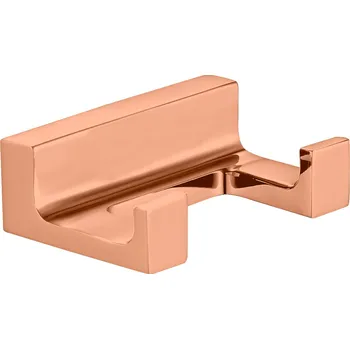 Držák na ručník NIL - Koupelnový doplněk Věšáček dvojitý Koupelnový doplněk, Zlatá Růžová - kartáčovaná NLA0102ZRK, RAV Slezák