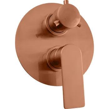 Vodovodní baterie NIL - Vanová/Sprchová baterie podomítková 2-cestná s tělesem, Zlatá Růžová - kartáčovaná NL186KZRK, RAV Slezák