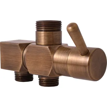 Vodovodní baterie Keramický přepínač ke sprchovým tyčím s bočním přívodem vody, Stará mosaz (Bronz) MD0708SM, RAV Slezák