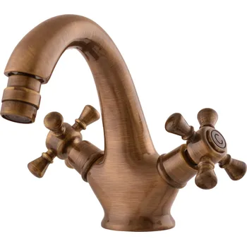 MORAVA RETRO - Bidetová baterie s výpustí, Stará mosaz (Bronz) MK343.0SM, RAV Slezák Barva: Stará mosaz (Bronz), Rozměr: 3,8"