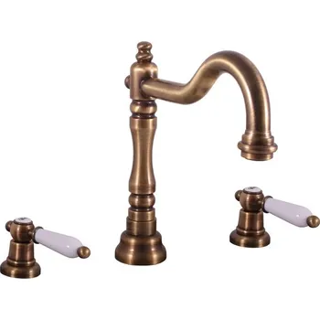 MORAVA RETRO - Umyvadlová baterie s výpustí, Stará mosaz (Bronz) MK532.0SM, RAV Slezák Barva: Stará mosaz (Bronz), Rozměr: 3,8"