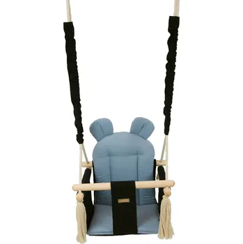 Dětská houpačka Dětská houpačka s bavlněným polstrováním a oušky black blue