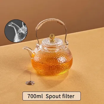 Konvice na čaj Skleněná konvice z borosilikátového skla | skleněné nádobí - 700ml výtokový filtr