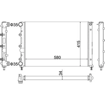 Chladič motoru Chladič, chlazení motoru HART 603 390