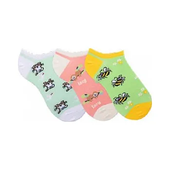 dívčí sneaker ponožky s motivem zvířátek 56213 Barva: mix B - holka, Velikost: 35-38