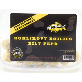 Boilies Fishing House Rohlíkový boilies 40g Bílý pepř Průměr: 14mm