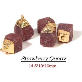 Přívěsek Přívěsek ze surového kamene | minerální přívěsek - 22 Jahoda , 5 kusů