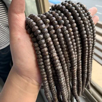 Náramek Přírodní kamenné korálky | výroba šperků - Č.29 Sněhová vločka , 5x8mm 34-37ks