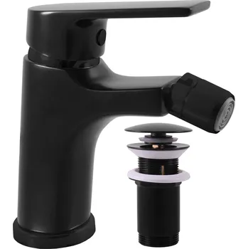 Vodovodní baterie COLORADO - Bidetová baterie s výpustí, Černá - matná CO145.0KCMAT, RAV Slezák Barva: Černá - matná, Rozměr: 3/8''