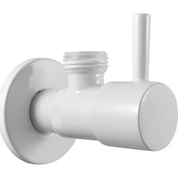 Ventil Ventil rohový s keramickým vrškem 1/2"x 3/8", Bílá - lesklá RV0238B, RAV Slezák