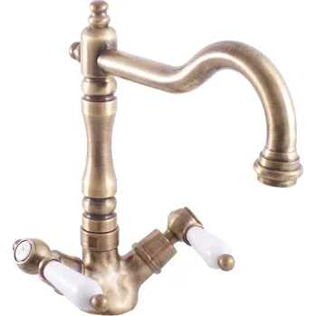 Vodovodní baterie MORAVA RETRO - Dřezová baterie, Stará mosaz (Bronz) MK520.0/8SM, RAV Slezák Barva: Stará mosaz (Bronz), Rozměr: 1/2"