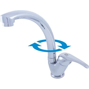 Vodovodní baterie SÁZAVA - Dřezová baterie , Chrom SA006.0/3, RAV Slezák Barva: Chrom, Rozměr: 1/2", Typ ručky: SA006.5/3