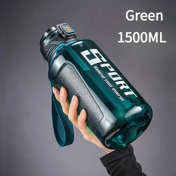 Sportovní láhev odolná a těsnící | outdoor vybavení - Zelená 1,5l , 1,0L-1,5L
