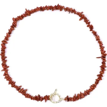 Náhrdelník Dámský choker náhrdelník z přírodních kamenů 45 cm | dámský šperk - Č.18 Pískovec