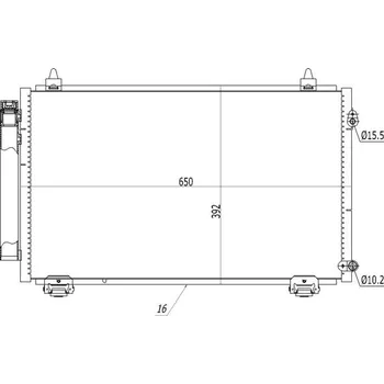 Výparník klimatizace Kondenzátor, klimatizace HART 606 201