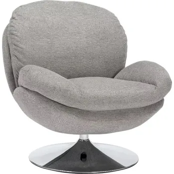 Křeslo Křeslo otočné světle šedé BRIGITTE