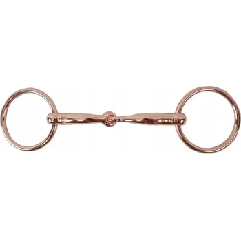 Udidlo pro koně Udidlo anatomické, jednou lomené, barva růžového zlata Balotade, velikost 10,5 cm