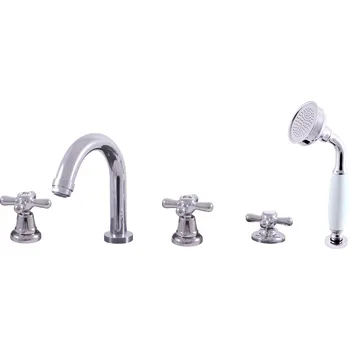 Vodovodní baterie MORAVA RETRO - Vanová baterie 5-otvorová, Chrom MK162.0P, RAV Slezák Barva: Chrom, Rozměr: 1/2"