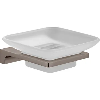 NIL - Koupelnový doplněk Mýdlenka skleněná, Metal Grey lesklá NLA0300MGL, RAV Slezák