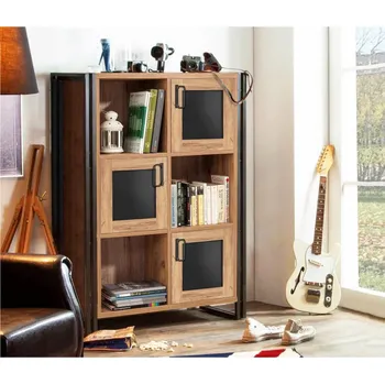 přebalovací pult a komoda Casarredo CODOGNO vysoká komoda, borovice/černá